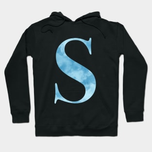 Clouds Blue Sky Initial Letter S Hoodie